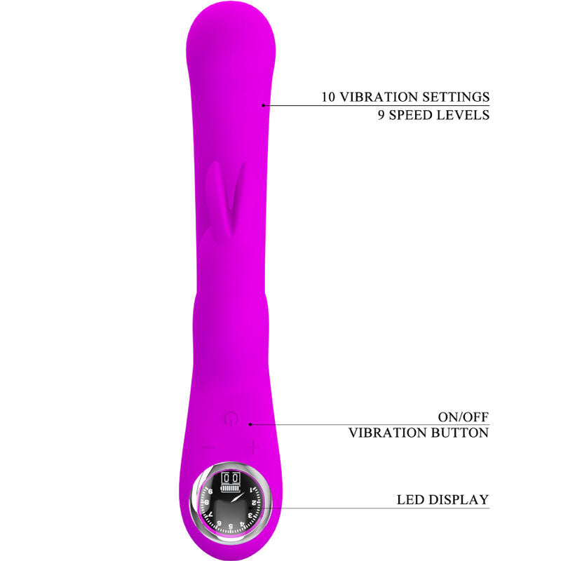 PRETTY LOVE - VIBRADOR DE COELHO LAMAR E PONTO G VIOLETA