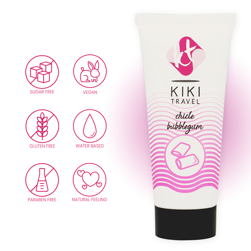 KIKÍ TRAVEL - STRAWBERRY GUM LUBRICANT 50 ML