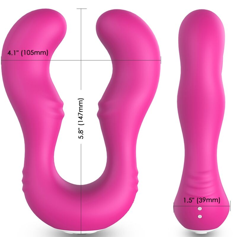 ARMONY - VIBRADOR SERAPH DUPLO CONTROLE REMOTO FÚCSIA