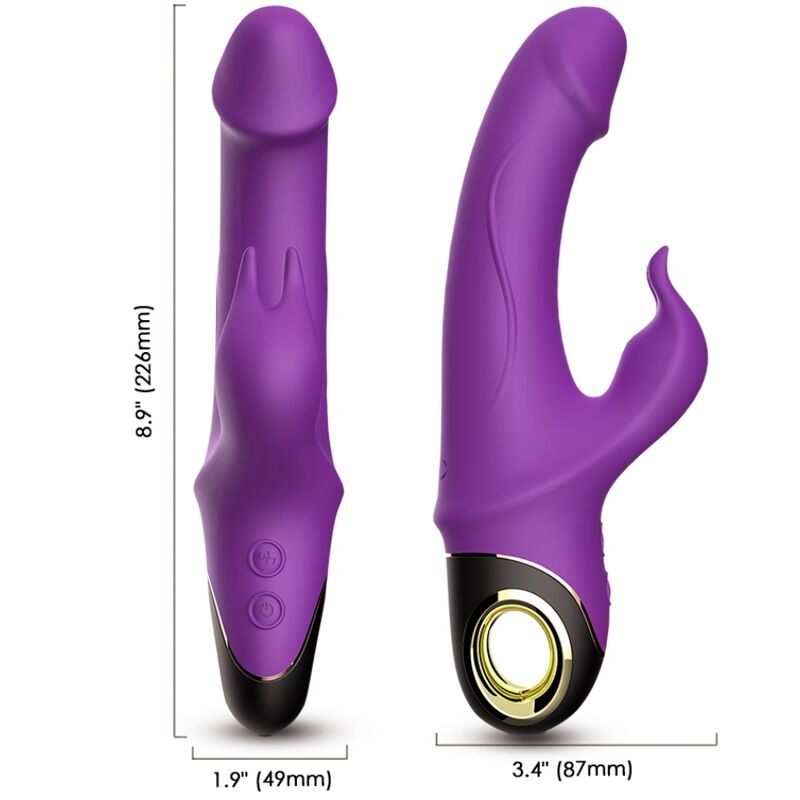 ARMONY - METEROR DILDO VIBRADOR COELHO ROTATOR ROXO