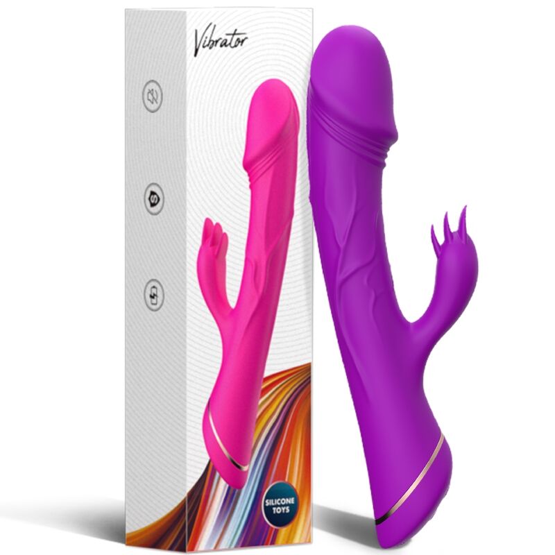 ARMONY - DILDO VIBRADOR COELHO SILICONE ROXO