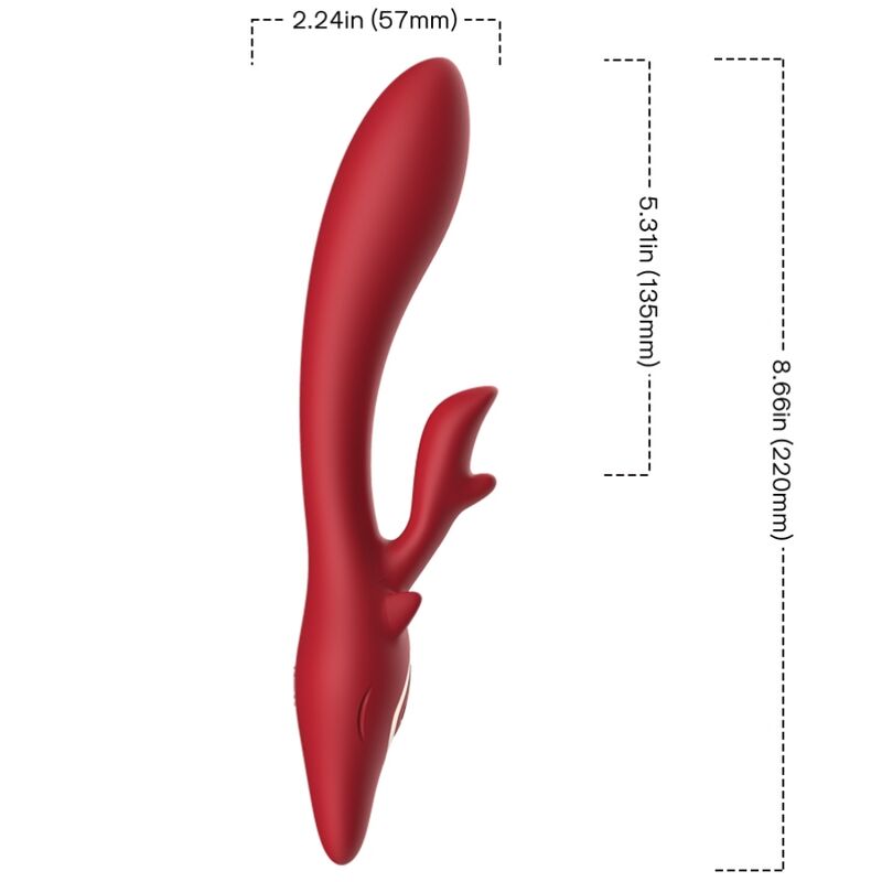 ARMONY - ELK VIBRADOR COELHO CURVADO VERMELHO