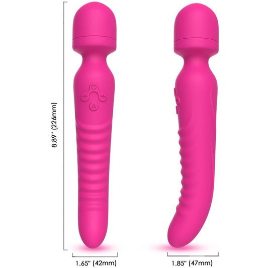 ARMONY - MASSAGER MISSÃO E VIBRADOR EFEITO DE CALOR FÚCSIA