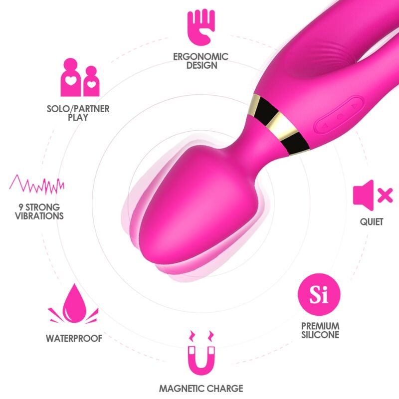 ARMONY - MASSAGER E VIBRADOR COELHO FÚCSIA