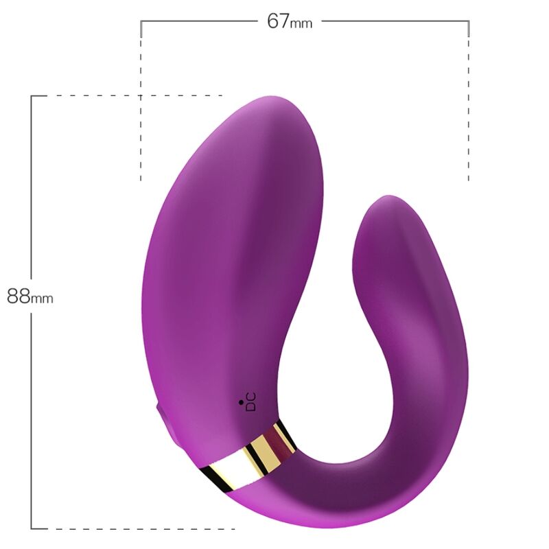 ARMONY - VIBRADOR CRESCENTE PARA CASAIS COM CONTROLE REMOTO ROXO