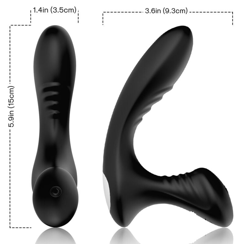 ARMONY - STORM VIBRADOR ANAL PRÓSTATA E PLUG CONTROLE REMOTO PRETO