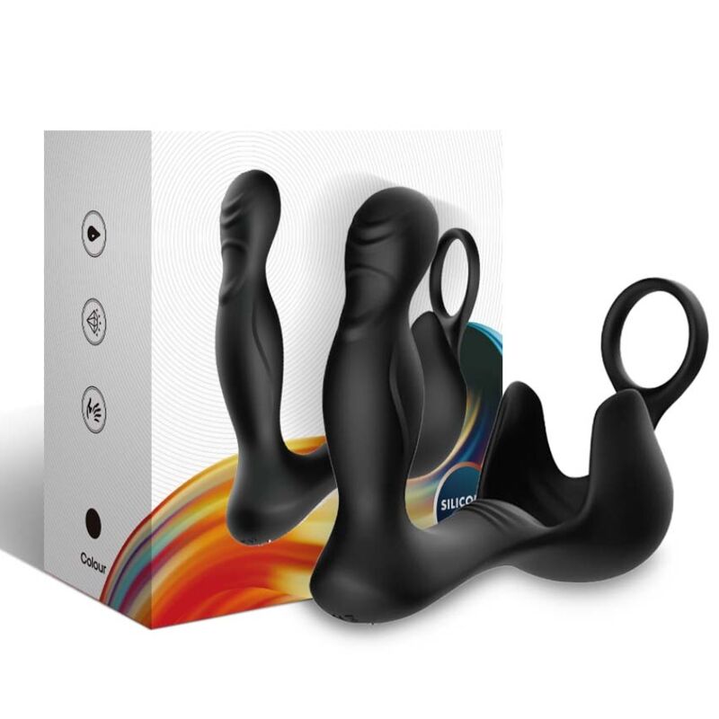 ARMONY - ANAL SURROUND VIBRATOR UND HODENSTIMULATOR UND FERNBEDIENUNGSRING SCHWARZ