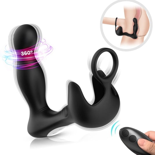 ARMONY - ANAL SURROUND VIBRATOR UND HODENSTIMULATOR UND FERNBEDIENUNGSRING SCHWARZ