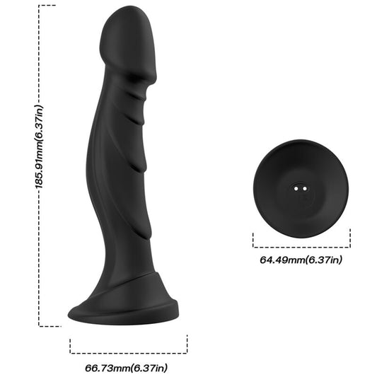 ARMONY – SCHWARZER DILDO MIT FERNBEDIENUNG UND ANAL-PLUG-VIBRATOR