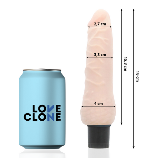 LOVECLONE - SVEN SELF-LUBRICANT VIBRATOR 18.5 CM -O- 3.3 CM