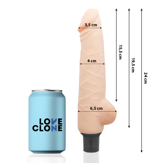 LOVECLONE - HARALD SELF-LUBRICANT VIBRATOR 24 CM -O- 4 CM