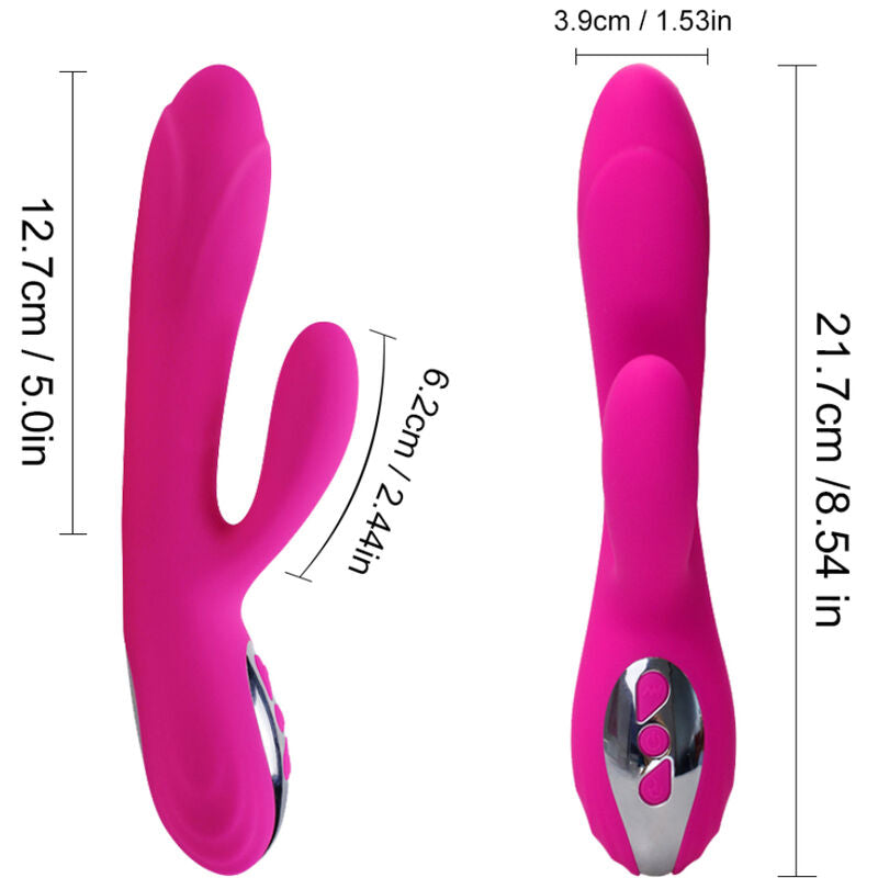 ARMONY - VIBRADOR E ESTIMULADOR FLEXÍVEL COM EFEITO DE CALOR FÚCSIA