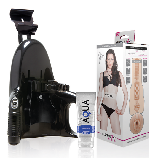 FLESHLIGHT - VAGINA STOYA DESTROYA + UNIVERSALSTART + SCHMIERMITTEL IN AQUA-QUALITÄT 50 ML