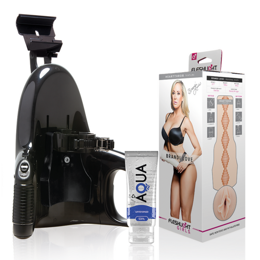 FLESHLIGHT - BRANDI LOVE VAGINA + UNIVERSALEINFÜHRUNG + SCHMIERMITTEL IN AQUA-QUALITÄT 50 ML