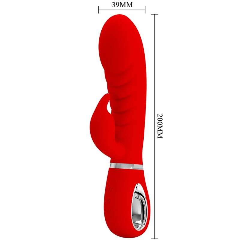 PRETTY LOVE - VIBRADOR PRESCOTT MULTIFUNO G-SPOT VERMELHO