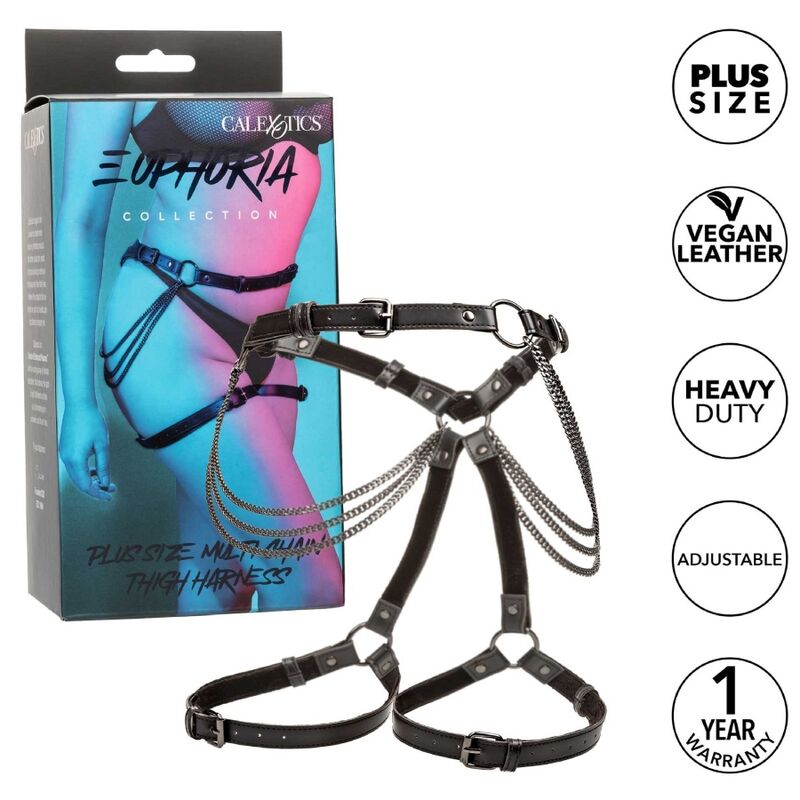 CALEXOTICS - EUPHORIA PLUS SIZE MULTI CHAIN ​​THIGH HARNESS