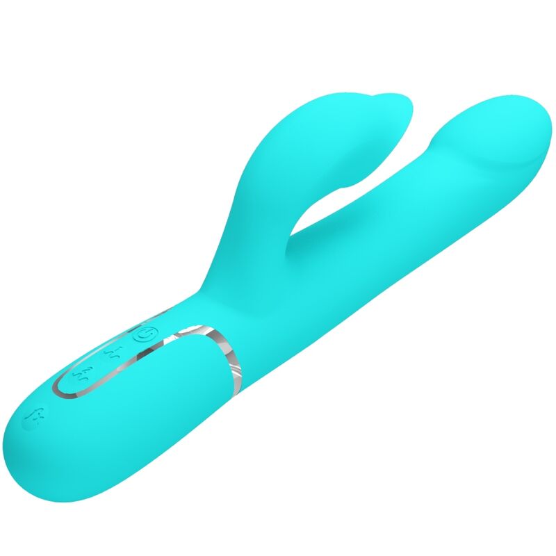 PRETTY LOVE - AQUA GREEN PEARL RABBIT VIBRATOR