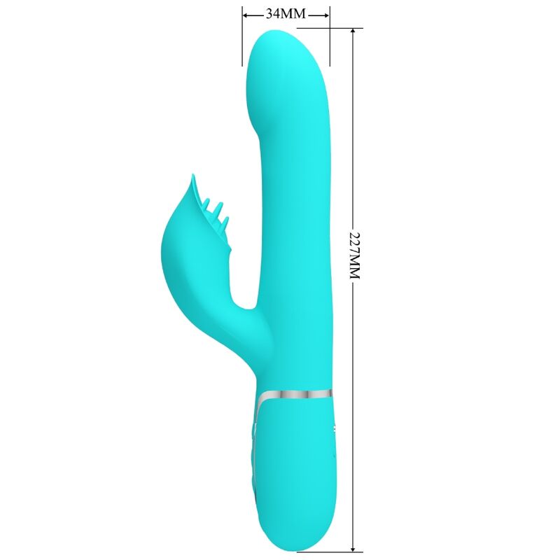 PRETTY LOVE - AQUA GREEN PEARL RABBIT VIBRATOR