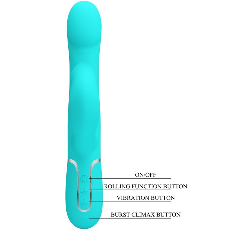 PRETTY LOVE - AQUA GREEN PEARL RABBIT VIBRATOR