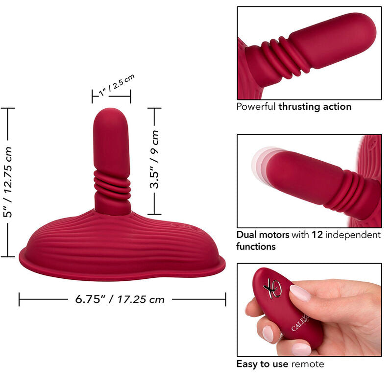 CALEXOTICS - RIDER MASSAGER DUPLO MOTOR CONTROLE REMOTO VERMELHO