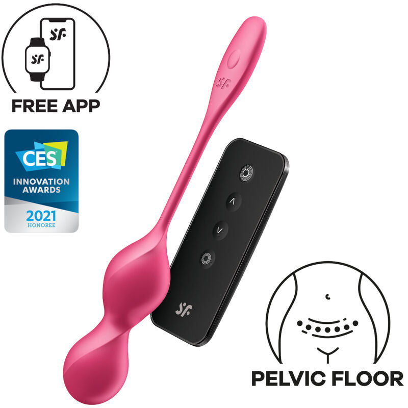 SATISFYER - LOVE BIRDS 2 BOLAS DE KEGEL VIBRANTES + APLICATIVO GRATUITO