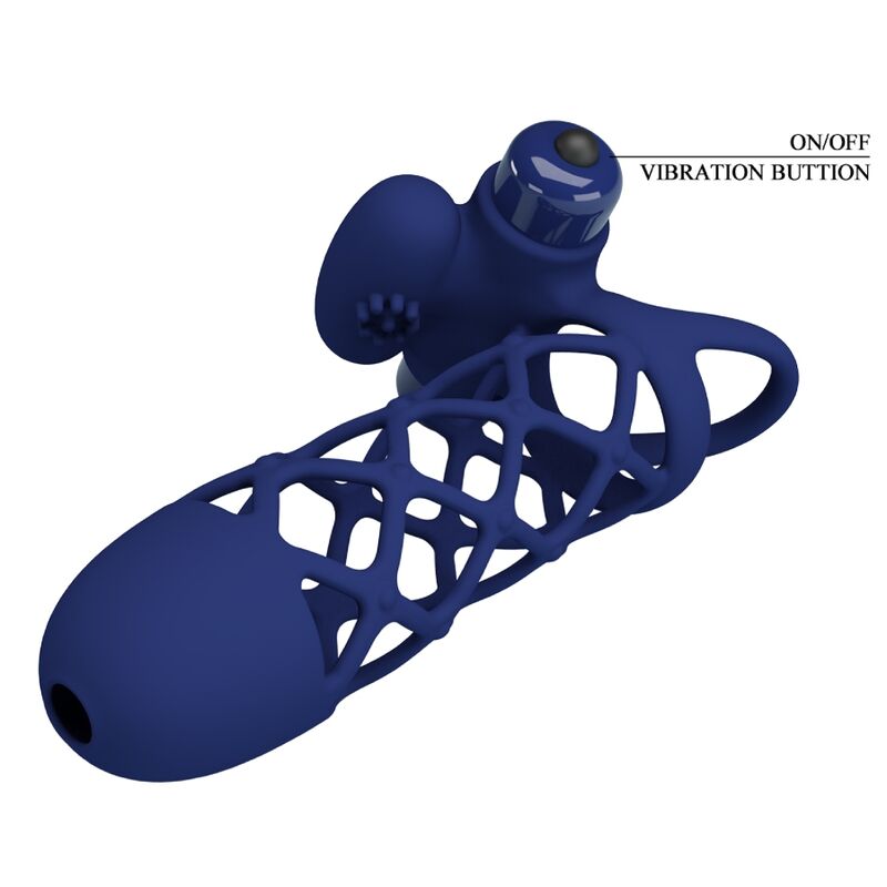 PRETTY LOVE - GIANN ANEL VIBRADOR COM BAINHA DE SILICONE AZUL