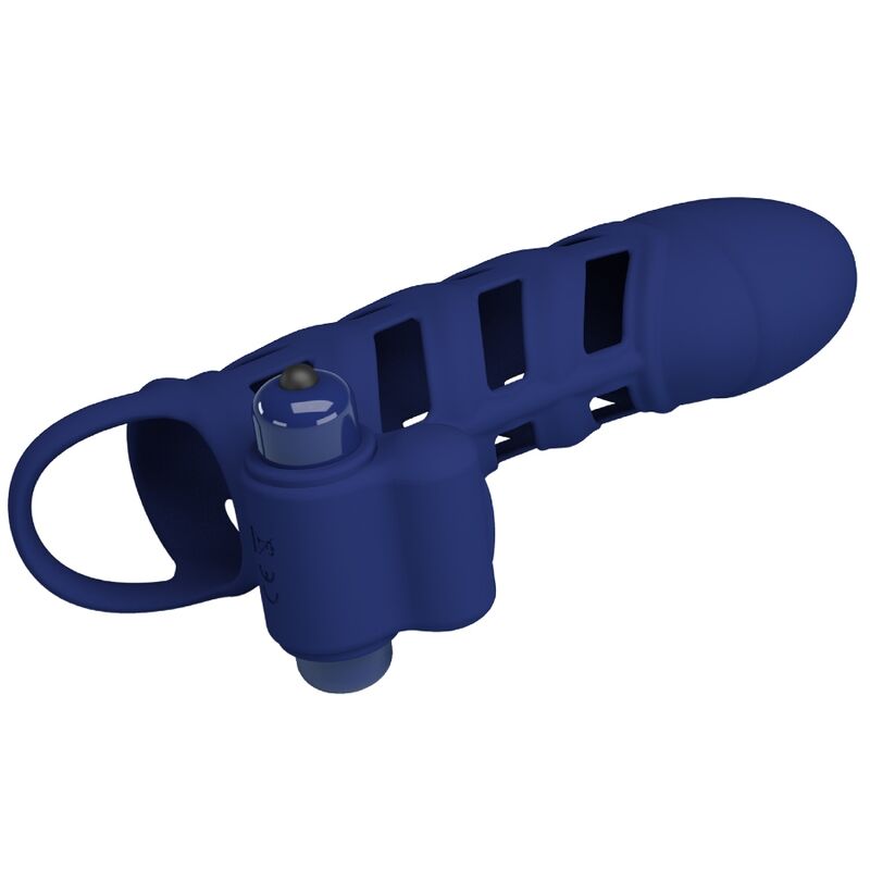 PRETTY LOVE - ALTAF ANEL VIBRADOR COM BAINHA DE SILICONE AZUL