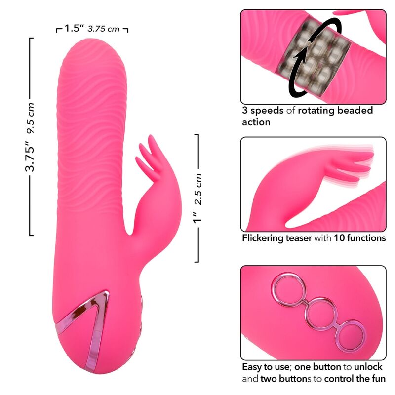 CALEXOTICS - SACRAMENTO SWEETIE VIBRADOR COELHO ROSA POR CALIFORNIA DREAMING