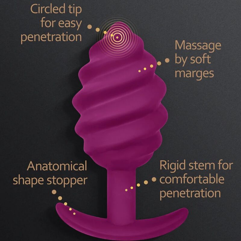 G-VIBE - GPLUG TWIST 2 PLUG ANAL ROXO