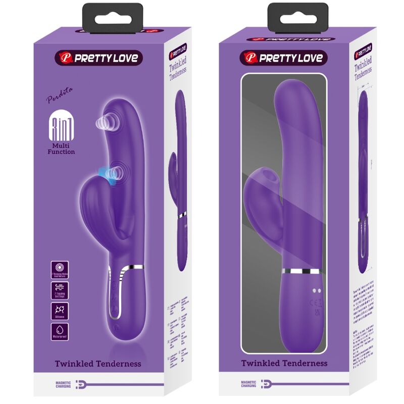 PRETTY LOVE - PERLITA VIBRADOR G-SPOT 3 EM 1 MULTIFUNO ROXO