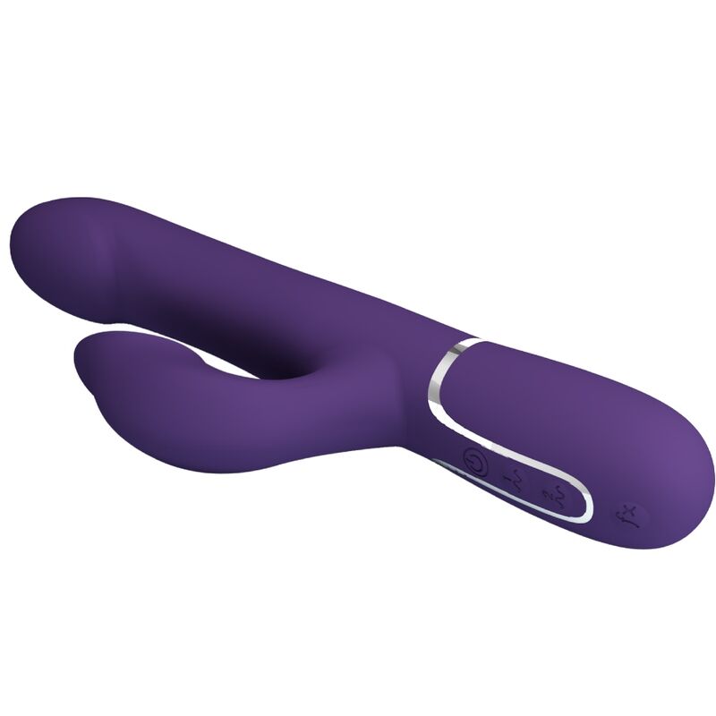 PRETTY LOVE - ZALIN VIBRADOR DE COELHO PÉROLAS 4 EM 1 ROXO