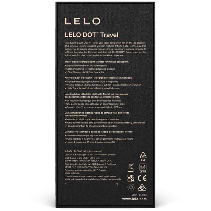 LELO - DOT TRAVEL ESTIMULADOR DE CLITÓRIS ROSA