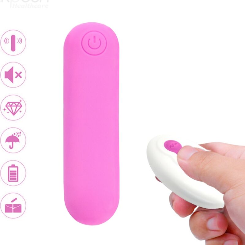 ARMONY - SPLASH JOLINE VIBRADOR BALA SILICONE CONTROLE REMOTO 10 VIBRAÇÕES 65 X 15 CM ROSA