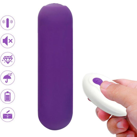 ARMONY - SPLASH JOIE VIBRADOR BULLET SILICONE CONTROLE REMOTO 10 VIBRAÇÕES 75 X 19 CM ROXO