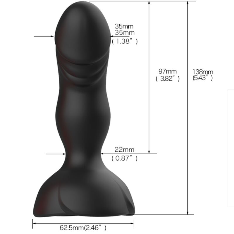 ARMONY - EXTREME A BLOOM ROSE VIBRATOR AND BLACK BUTT PLUG REMOTE CONTROL