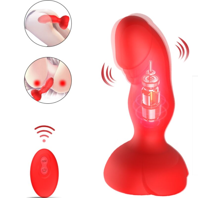 ARMONY - EXTREME A BLOOM ROSE VIBRATOR AND RED REMOTE CONTROL ANAL PLUG