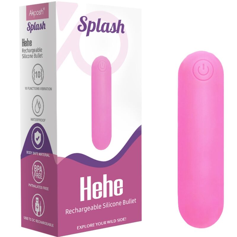 ARMONY - SPLASH HEHE VIBRADOR BALA SILICONE 10 VIBRAÇÕES 65 X 15 CM ROSA