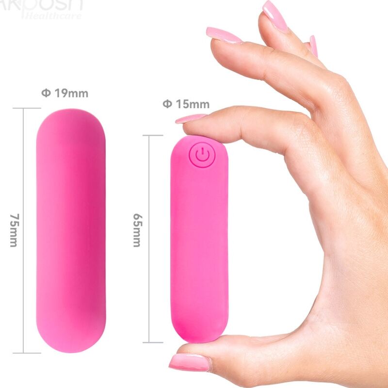 ARMONY - SPLASH HAHA VIBRADOR BALA SILICONE 10 VIBRAÇÕES 75 X 19 CM ROSA