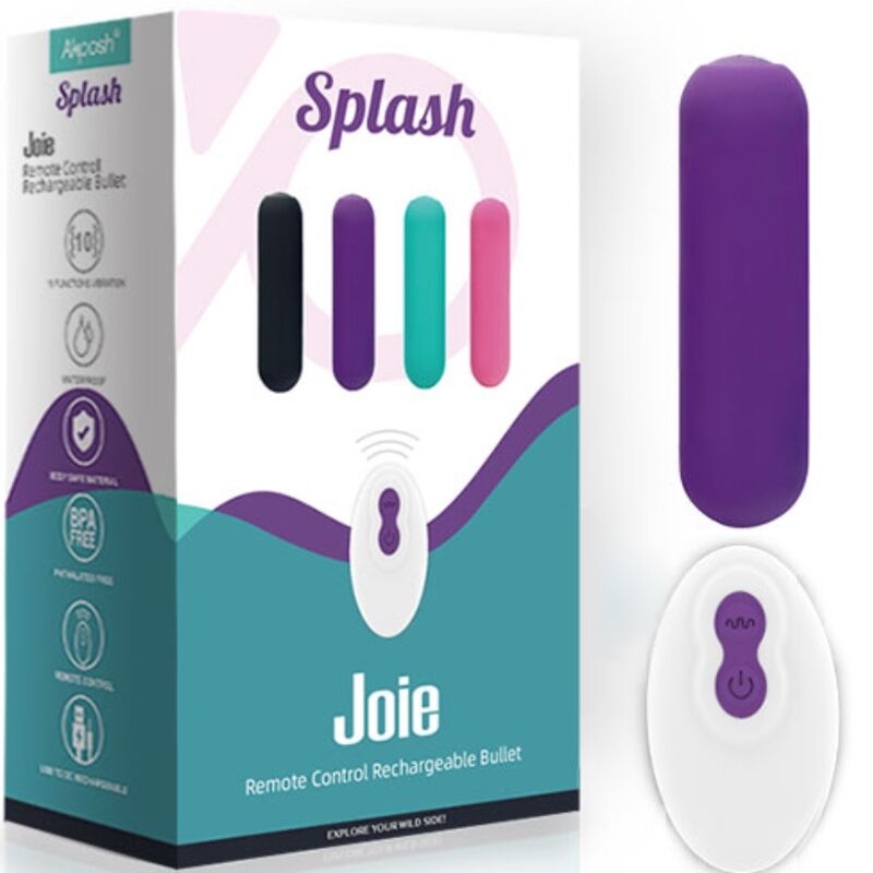 ARMONY - SPLASH JOIE BULLET SILIKONVIBRATOR FERNBEDIENUNG 10 VIBRATIONEN 75 X 19 CM LILA