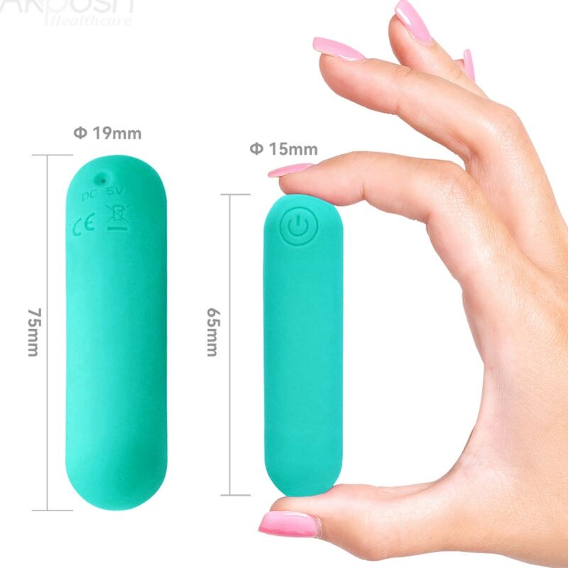 ARMONY - SPLASH HAHA VIBRADOR BALA SILICONE 10 VIBRAÇÕES 75 X 19 CM VERDE