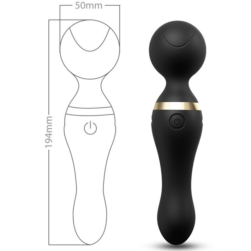 ARMONY - FREEZA MASSAGER E VIBRADOR CABEÇA SUPER FLEXÍVEL PRETA