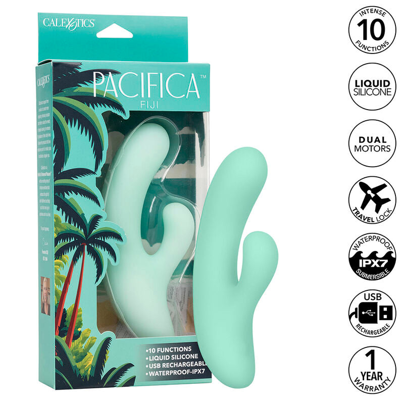 CALEXOTICS - PACIFICA FIJI G-SPOT VIBRATOR AND STIMULATOR 10 AQUA VIBRATIONS