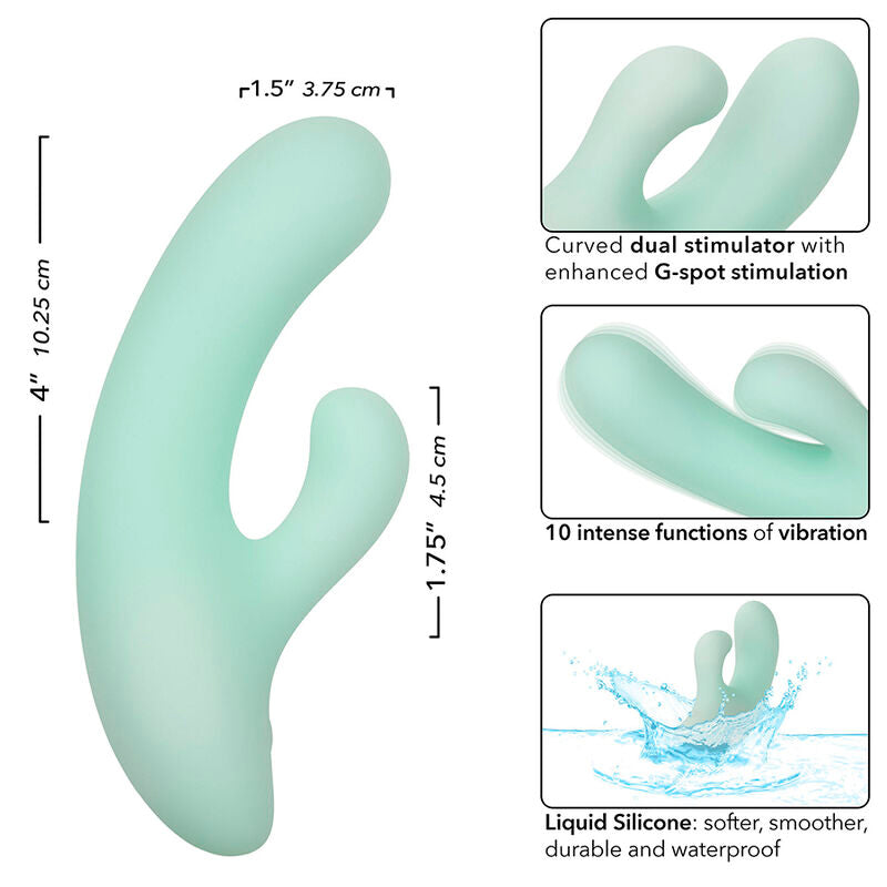 CALEXOTICS - PACIFICA FIJI G-SPOT VIBRATOR AND STIMULATOR 10 AQUA VIBRATIONS