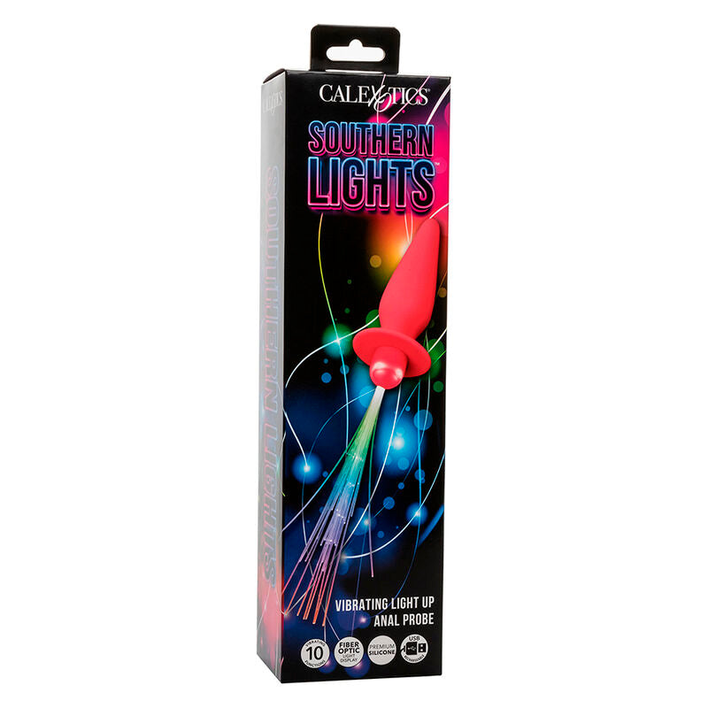 CALEXOTICS - SOUTHERN LIGHTS LIGHT UP ANAL PLUG 10 VIBRAÇÕES SILICONE ROSA