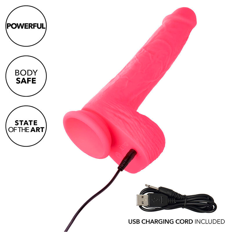 CALEXOTICS - STUDS VIBRADOR REALISTA 10 VIBRAÇÕES ROSA