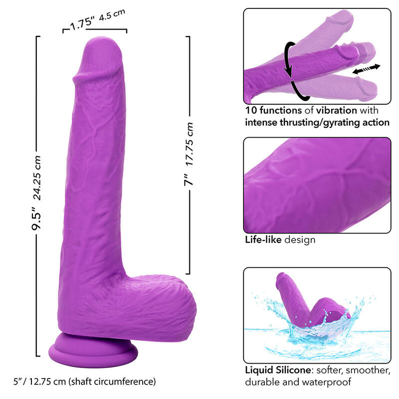 CALEXOTICS - ROTIERENDE UND WIEDERAUFLADBARE VIBRATORSTIFTE 10 VIBRATIONEN LILA