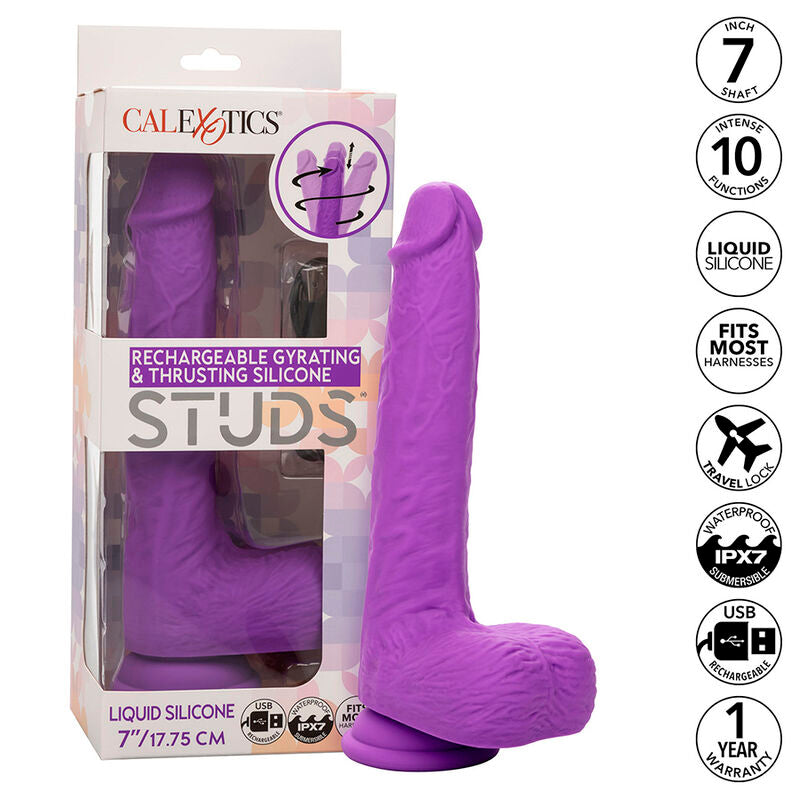 CALEXOTICS - ROTIERENDE UND WIEDERAUFLADBARE VIBRATORSTIFTE 10 VIBRATIONEN LILA