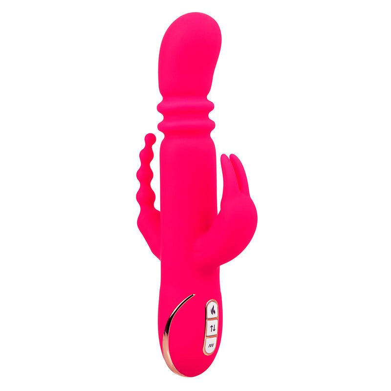 CALEXOTICS - JACK FANTASY VIBRADOR TRIPLO AQUECIDO COELHO ROSA