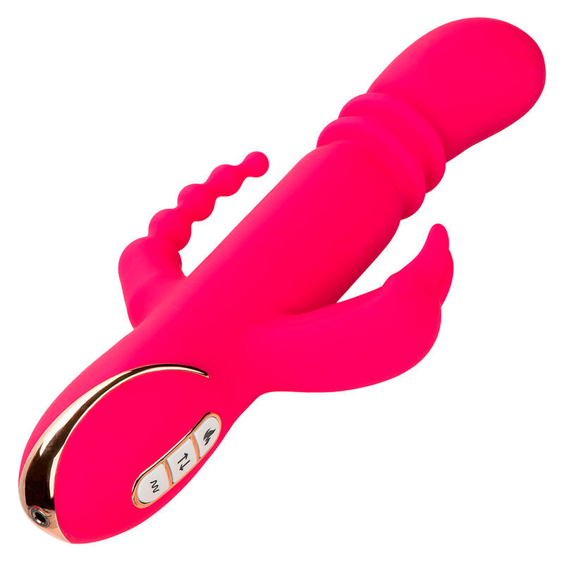 CALEXOTICS - JACK FANTASY VIBRADOR TRIPLO AQUECIDO COELHO ROSA