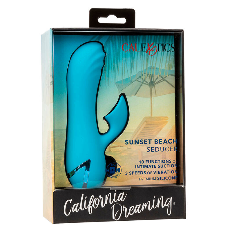 CALEXOTICS - SUNSET BEACH SEDUCER VIBRADOR E ESTIMULADOR 10 FUNÇÕES AZUL